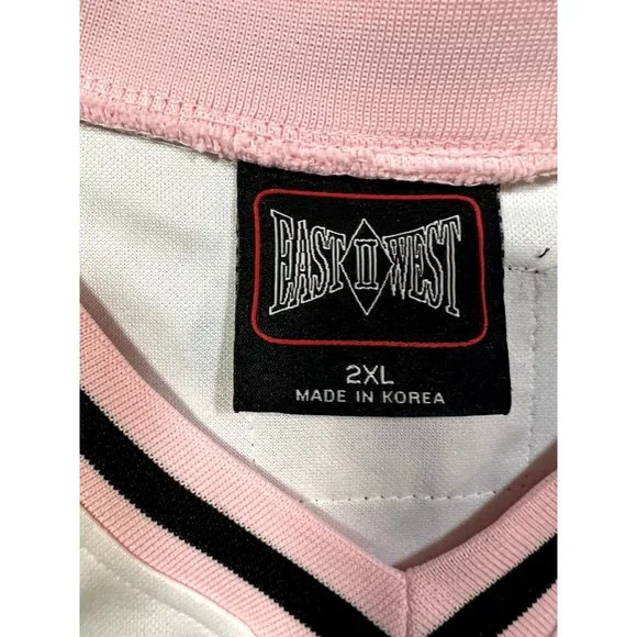 All Playaz Streetwear Basketball Jersey Tank Top White & Pink Patches Adult 2XL - Picture 6 of 9